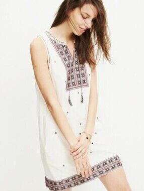 MADEWELL | Embroidered Suncoast Dress | Size 2